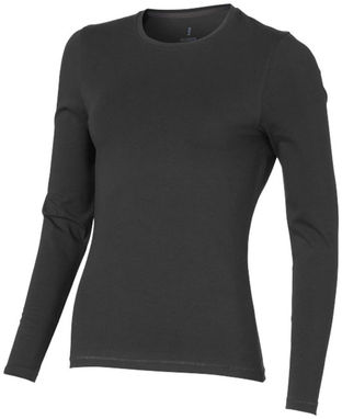 Женская футболка с длинными рукавами Ponoka, цвет антрацит  размер XXL - 38019955- Фото №1