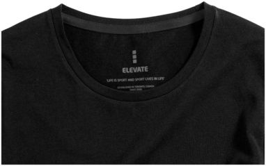 Женская футболка с длинными рукавами Ponoka, цвет сплошной черный  размер L - 38019993- Фото №5
