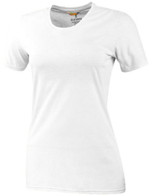 Женская футболка с короткими рукавами Sarek, цвет белый  размер S - 38021011- Фото №1
