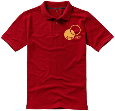 Рубашка поло с короткими рукавами Calgary, цвет красный  размер XS - 38080250- Фото №2