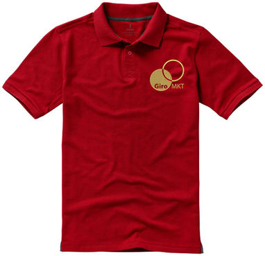 Рубашка поло с короткими рукавами Calgary, цвет красный  размер XS - 38080250- Фото №3