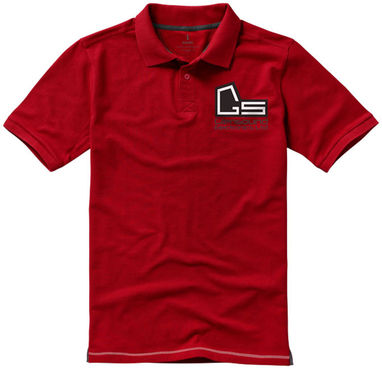 Сорочка поло з короткими рукавами Calgary, колір червоний, білий - 38080261- Фото №2