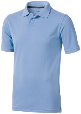 Рубашка поло с короткими рукавами Calgary, цвет светло-синий  размер L - 38080403- Фото №1