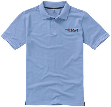Рубашка поло с короткими рукавами Calgary, цвет светло-синий  размер L - 38080403- Фото №2