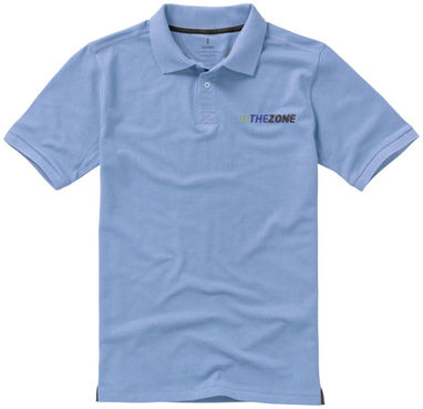 Рубашка поло с короткими рукавами Calgary, цвет светло-синий  размер L - 38080403- Фото №3
