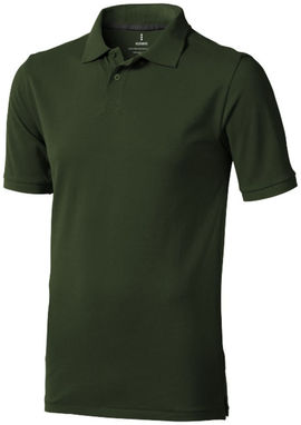 Рубашка поло с короткими рукавами Calgary, цвет зеленый армейский  размер XS - 38080700- Фото №1