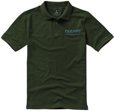 Рубашка поло с короткими рукавами Calgary, цвет зеленый армейский  размер XS - 38080700- Фото №2