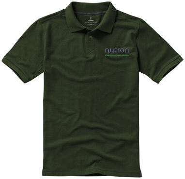 Рубашка поло с короткими рукавами Calgary, цвет зеленый армейский  размер XS - 38080700- Фото №3