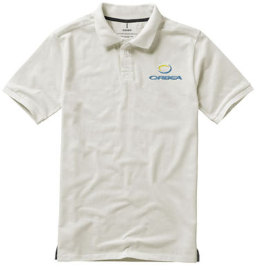 Рубашка поло с короткими рукавами Calgary, цвет светло-серый  размер XL - 38080904- Фото №3