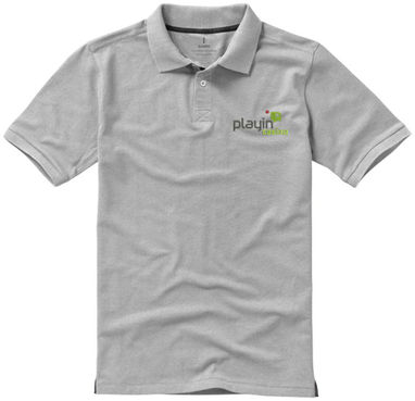 Рубашка поло с короткими рукавами Calgary, цвет серый меланж  размер XS - 38080960- Фото №3