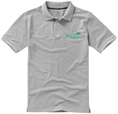 Рубашка поло с короткими рукавами Calgary, цвет серый меланж  размер S - 38080961- Фото №2