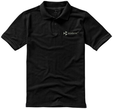 Рубашка поло с короткими рукавами Calgary, цвет сплошной черный  размер XS - 38080990- Фото №2