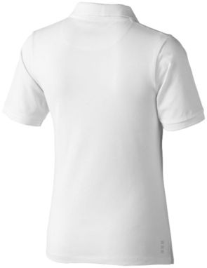 Женская рубашка поло с короткими рукавами Calgary, цвет белый  размер S - 38081011- Фото №5