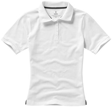 Женская рубашка поло с короткими рукавами Calgary, цвет белый  размер M - 38081012- Фото №4
