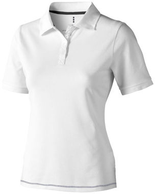 Жіноча сорочка поло з короткими рукавами Calgary, колір білий, темно-синій  розмір S - 38081031- Фото №1