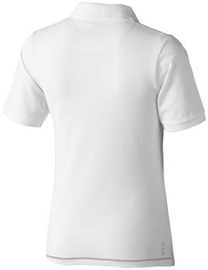 Женская рубашка поло с короткими рукавами Calgary, цвет белый, темно-синий  размер M - 38081032- Фото №5