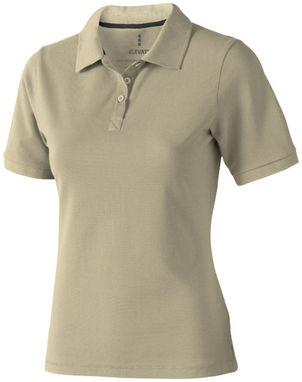 Женская рубашка поло с короткими рукавами Calgary, цвет хаки  размер XS - 38081050- Фото №1
