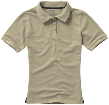 Женская рубашка поло с короткими рукавами Calgary, цвет хаки  размер M - 38081052- Фото №4