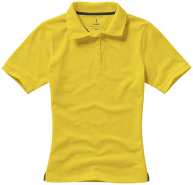 Женская рубашка поло с короткими рукавами Calgary, цвет желтый  размер XS - 38081100- Фото №4