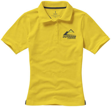 Жіноча сорочка поло з короткими рукавами Calgary, колір жовтий  розмір S - 38081101- Фото №3