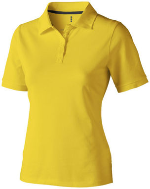 Женская рубашка поло с короткими рукавами Calgary, цвет желтый  размер M - 38081102- Фото №1
