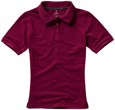 Женская рубашка поло с короткими рукавами Calgary, цвет бургунди  размер M - 38081242- Фото №4
