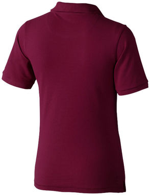 Женская рубашка поло с короткими рукавами Calgary, цвет бургунди  размер M - 38081242- Фото №5