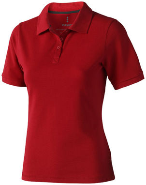 Женская рубашка поло с короткими рукавами Calgary, цвет красный  размер XS - 38081250- Фото №1