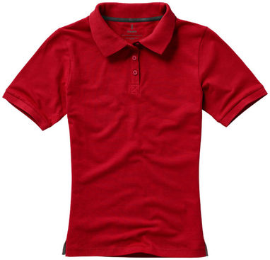 Жіноча сорочка поло з короткими рукавами Calgary, колір червоний  розмір XS - 38081250- Фото №4