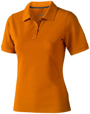 Женская рубашка поло с короткими рукавами Calgary, цвет оранжевый  размер XS - 38081330- Фото №1