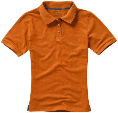 Женская рубашка поло с короткими рукавами Calgary, цвет оранжевый  размер XS - 38081330- Фото №4