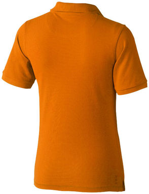 Женская рубашка поло с короткими рукавами Calgary, цвет оранжевый  размер XS - 38081330- Фото №5