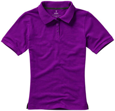 Женская рубашка поло с короткими рукавами Calgary, цвет сливовый  размер L - 38081383- Фото №4