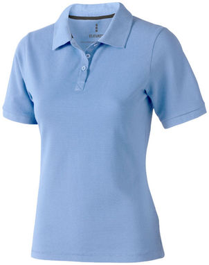 Женская рубашка поло с короткими рукавами Calgary, цвет светло-синий  размер XS - 38081400- Фото №1