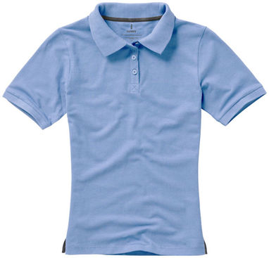Женская рубашка поло с короткими рукавами Calgary, цвет светло-синий  размер XS - 38081400- Фото №4