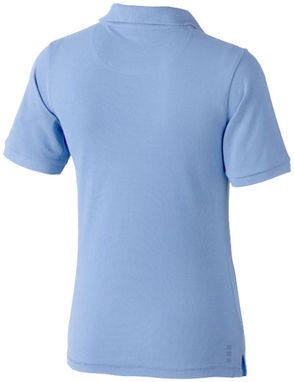 Женская рубашка поло с короткими рукавами Calgary, цвет светло-синий  размер S - 38081401- Фото №5