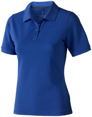 Женская рубашка поло с короткими рукавами Calgary, цвет синий  размер XS - 38081440- Фото №1