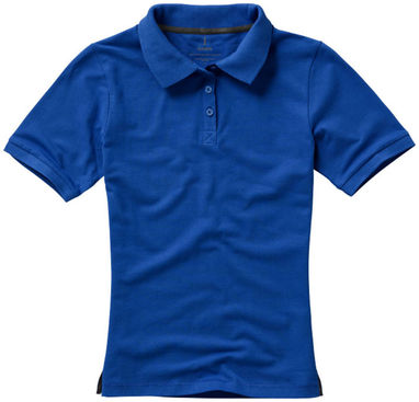Женская рубашка поло с короткими рукавами Calgary, цвет синий  размер M - 38081442- Фото №4