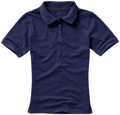 Женская рубашка поло с короткими рукавами Calgary, цвет темно-синий  размер XS - 38081490- Фото №4