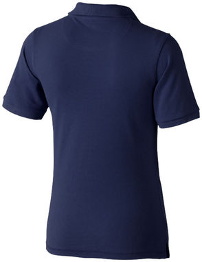 Женская рубашка поло с короткими рукавами Calgary, цвет темно-синий  размер XS - 38081490- Фото №5