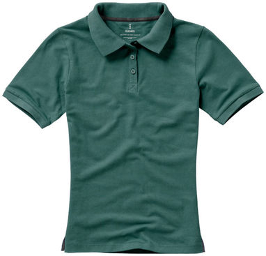 Женская рубашка поло с короткими рукавами Calgary, цвет зеленый лесной  размер XS - 38081600- Фото №4
