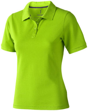 Женская рубашка поло с короткими рукавами Calgary, цвет зеленое яблоко  размер XS - 38081680- Фото №1