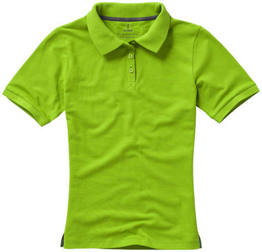 Жіноча сорочка поло з короткими рукавами Calgary, колір зелене яблуко  розмір S - 38081681- Фото №4