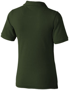 Жіноча сорочка поло з короткими рукавами Calgary, колір армійський зелений  розмір XS - 38081700- Фото №5