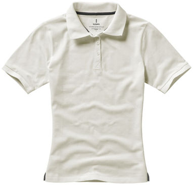 Жіноча сорочка поло з короткими рукавами Calgary, колір світло-сірий  розмір XS - 38081900- Фото №4