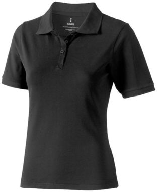 Женская рубашка поло с короткими рукавами Calgary, цвет антрацит  размер XS - 38081950- Фото №1