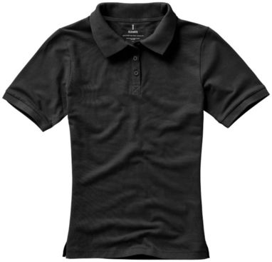 Женская рубашка поло с короткими рукавами Calgary, цвет антрацит  размер L - 38081953- Фото №4