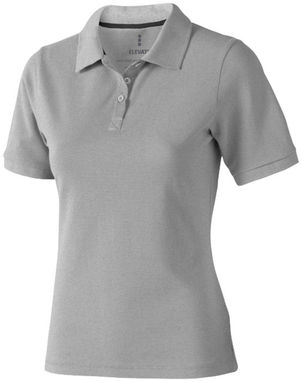 Женская рубашка поло с короткими рукавами Calgary, цвет серый меланж  размер XS - 38081960- Фото №1