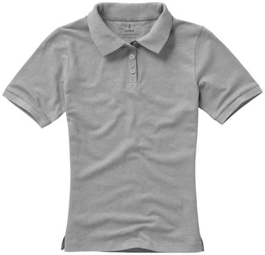 Женская рубашка поло с короткими рукавами Calgary, цвет серый меланж  размер XS - 38081960- Фото №4