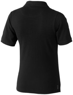 Жіноча сорочка поло з короткими рукавами Calgary, колір суцільний чорний  розмір XL - 38081994- Фото №5
